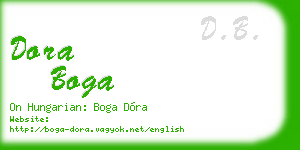 dora boga business card